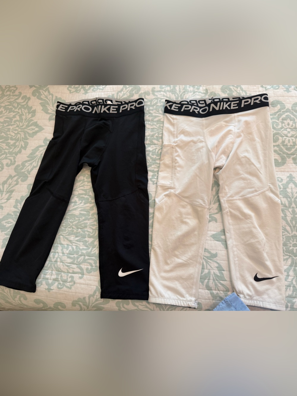 Nike Kids Compression Leggings - Black & White